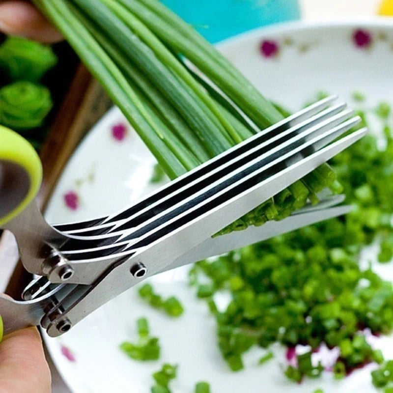 (🔥🎁2023 Hot Sale🎁-49% Off 🔥) 5 Blade Kitchen Salad Scissors