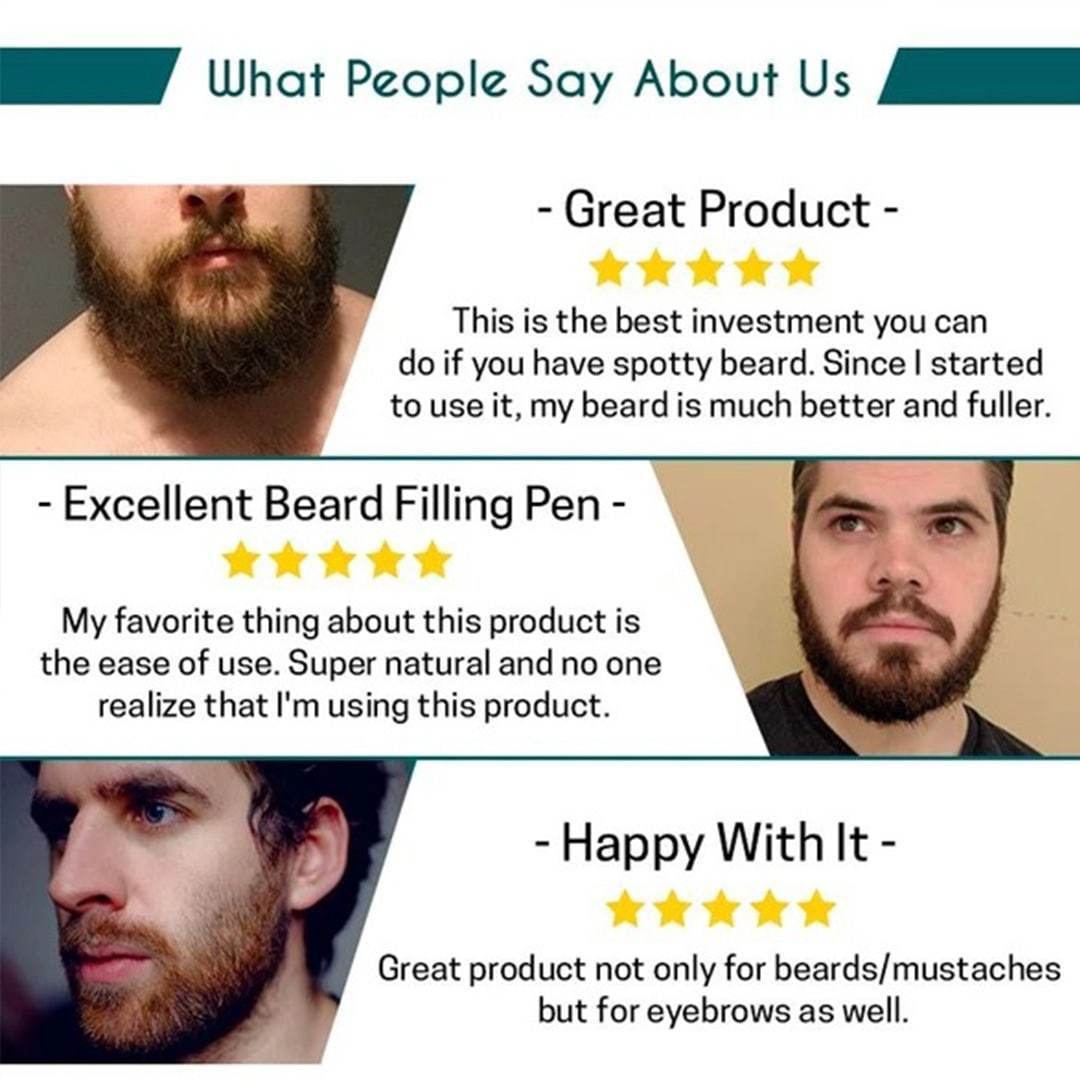 (Father's Day Hot Sale - 50% OFF) Beard Filling Pen Kit