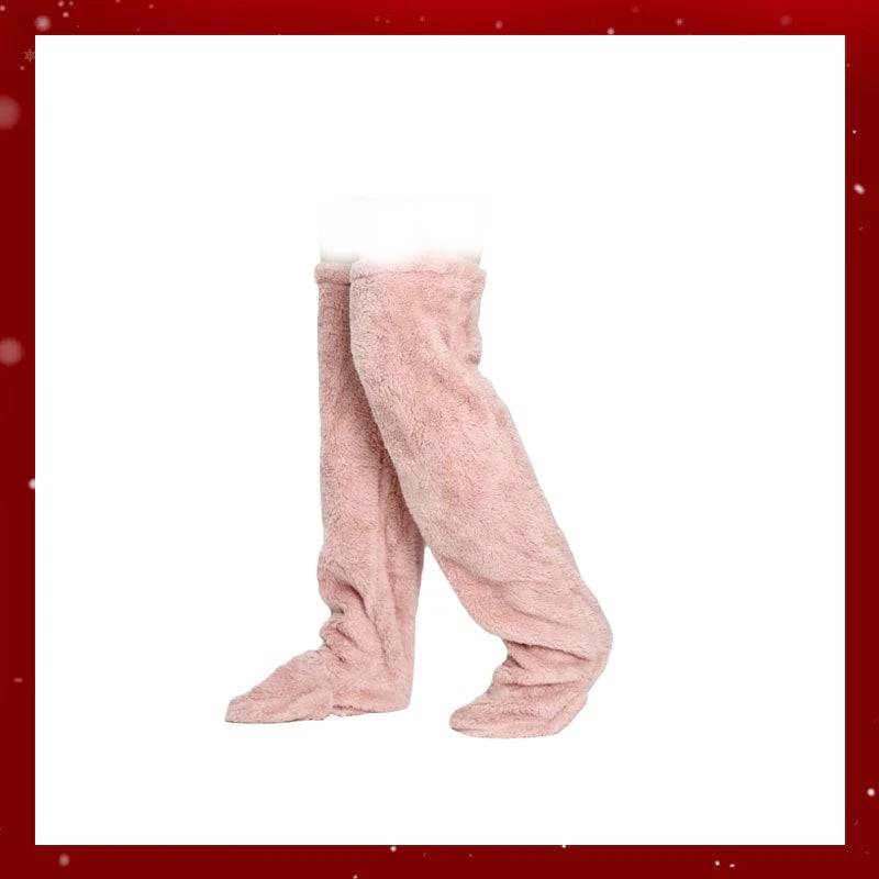 🎄TikTok Christmas Sale -70% OFF💕Comfort Plush Fleece Knee Socks For Christmas❄️🎅