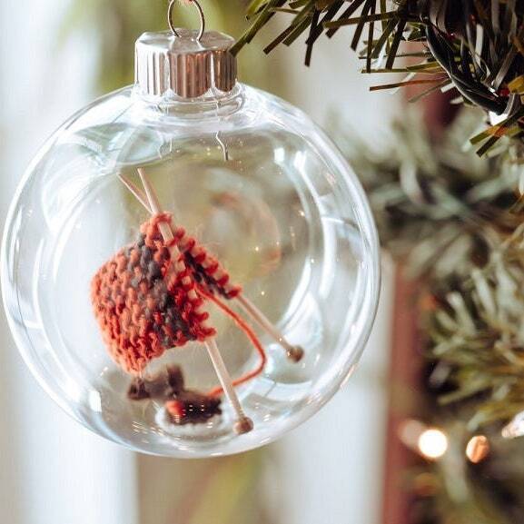 (Christmas Hot Sale- 49% OFF) Knitting Christmas Ornament, Knit Gift, Holiday Decor, Knitters Gift