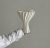 Line art flower vase 3D print white modern ornaments