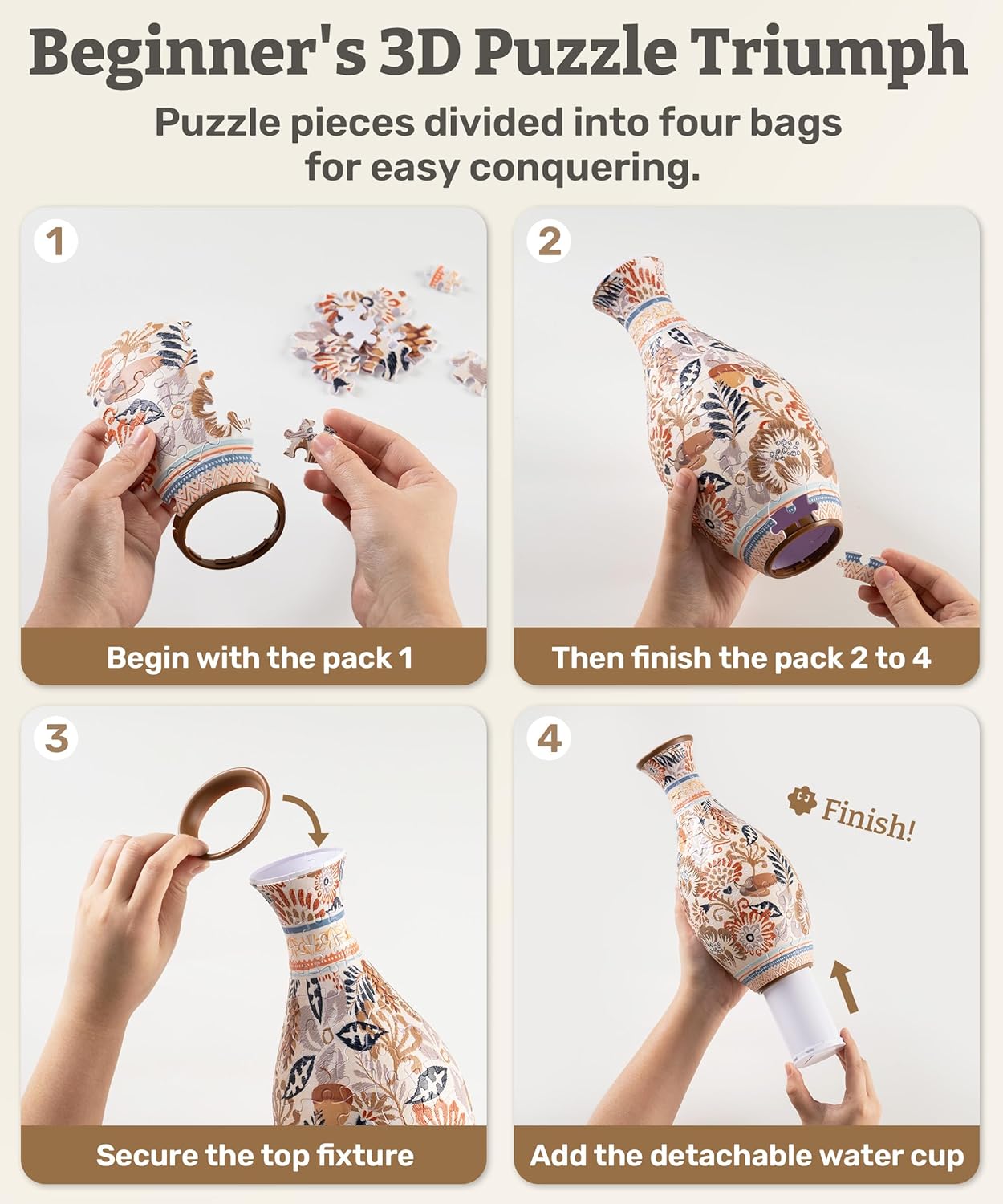🎁TikTok Last Day Sale - 70% OFF🎉3D Puzzle Vase