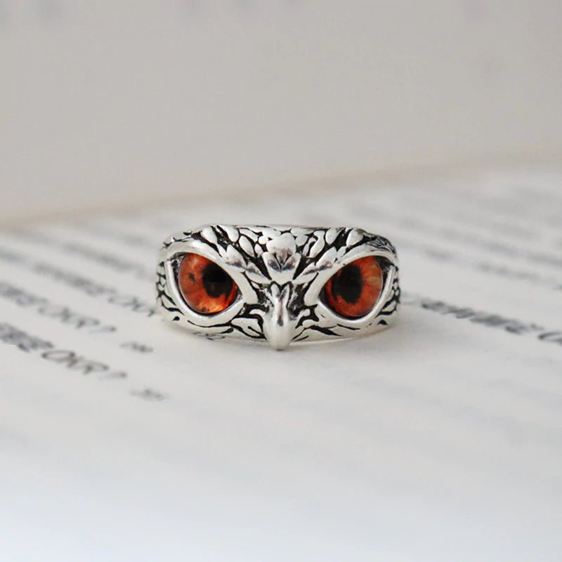 ⏱️<strong>Last Day Clearance Sale 60% OFF</strong> - Wisdom Owl Eye Silver Ring - Adjustable Size