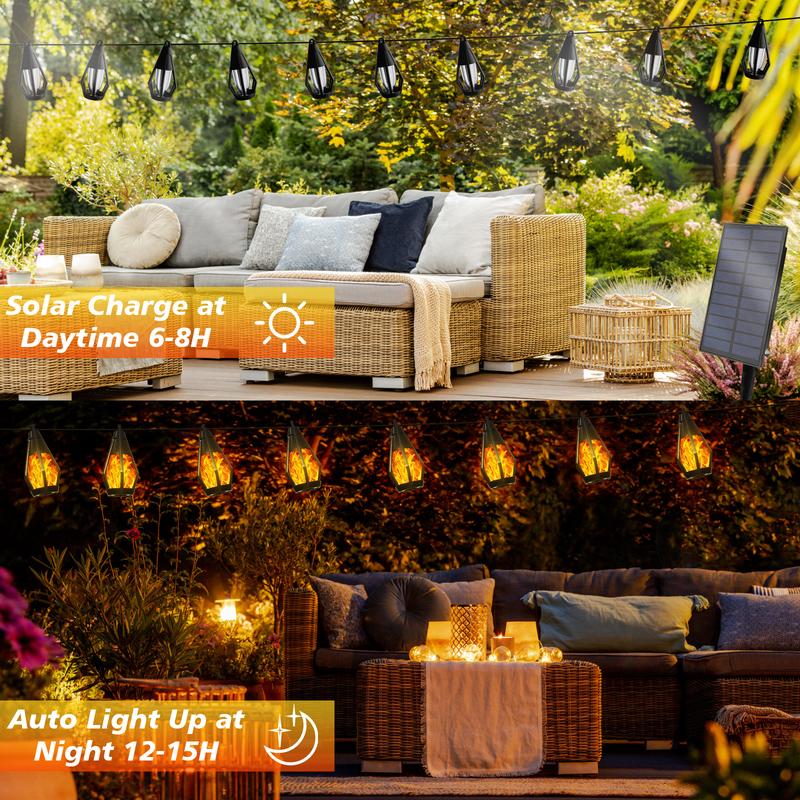 ⏰LAST DAY SALE 50% OFF💥Solar Waterproof Flame Light String
