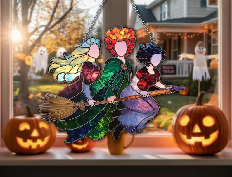 🔥2025 HALLOWEEN SALE - 🧙🧹Halloween Witch Suncatcher