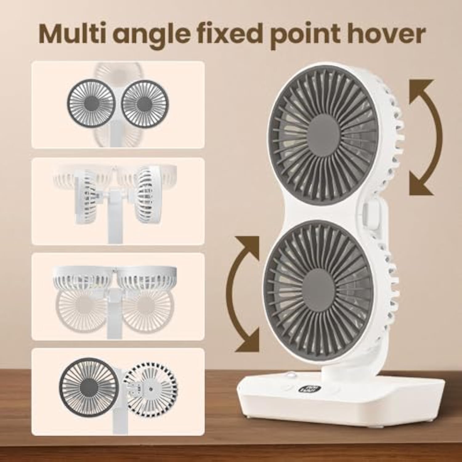 💥LAST DAY SALE 50% OFF💥360°Double Head Desktop Fan