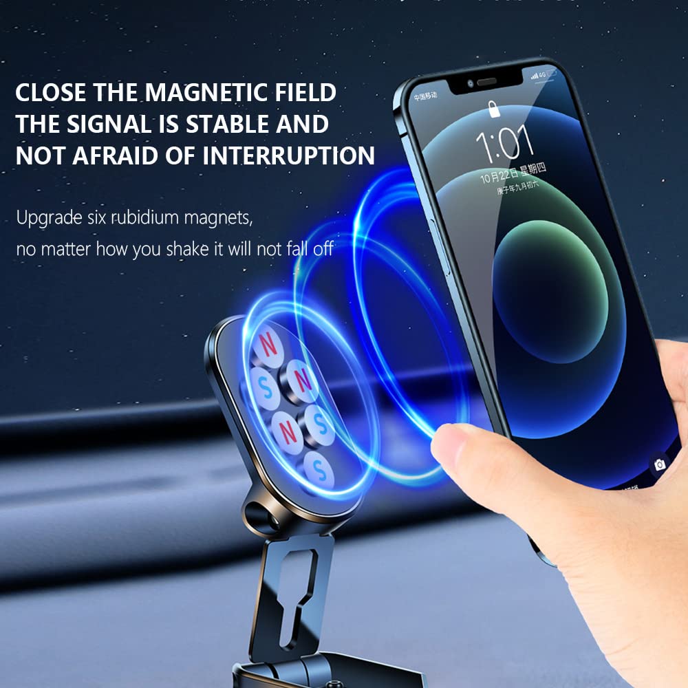 (🔥2023 HOT SALE -50% OFF) Magnetic 360° Rotation Foldable Phone Holder for Car, Buy 2 Free Shipping