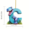 🔥Last Day Promotion - 70% OFF🎁🦖🦖Christmas Dinosaur Alphabet Ornaments🎁Customized By Your Choice Freely