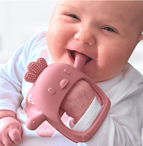 🔥(Last Day Sale- 50% OFF) Baby Mittens Teether Silicone Teething Toy