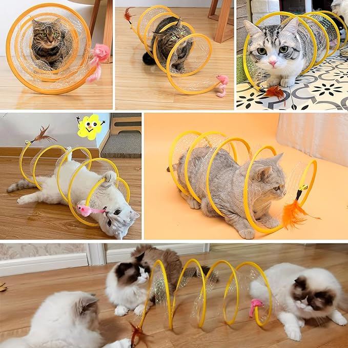 🐱Spring Tunnel Cat Toy for Indoor Cats Exercise Play (Buy 3 Free Shipping)