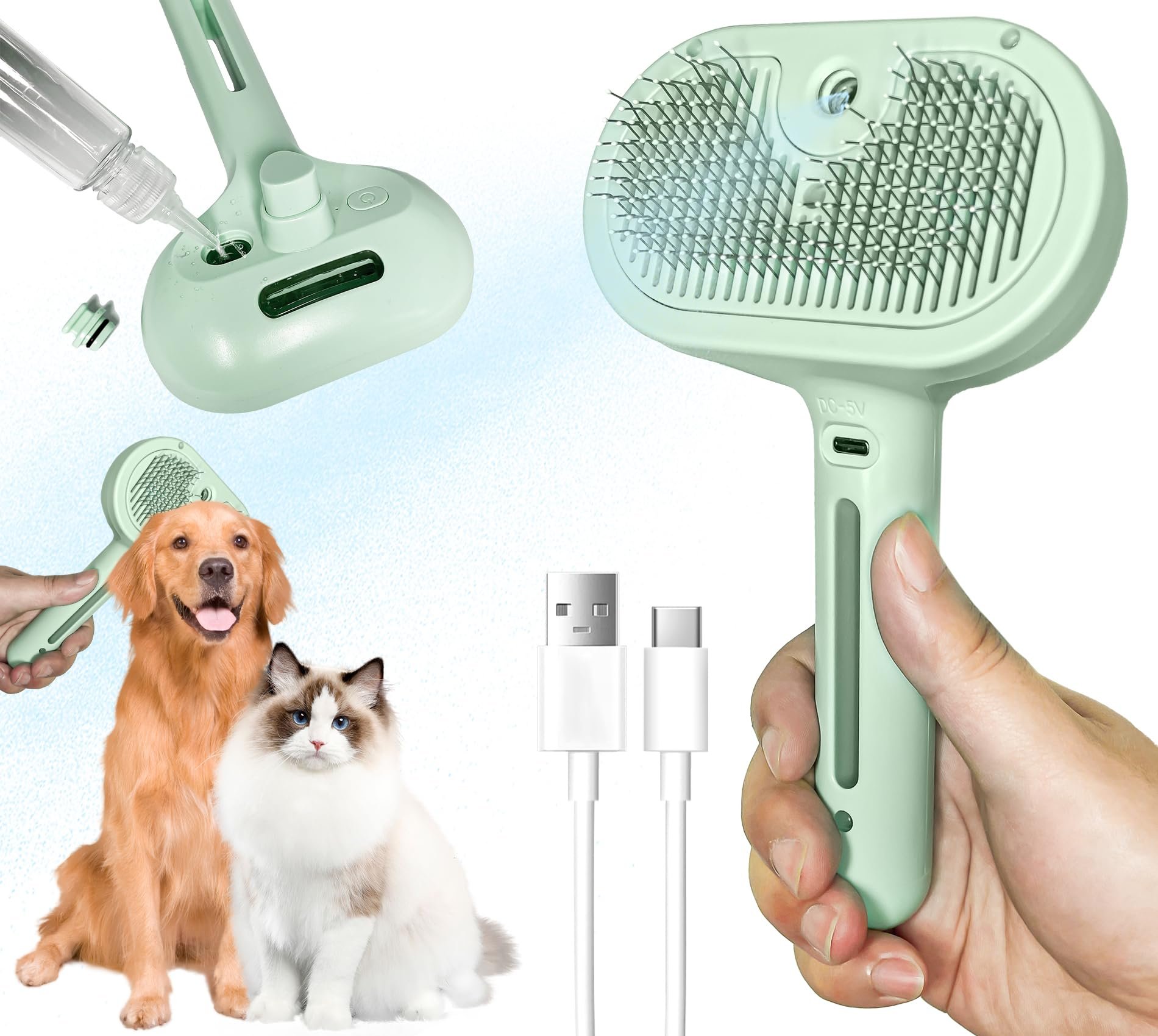 🔥Letzter Tag Verkauf 49% Rabatt 🔥Selbstreinigende Katzen-Spraybürste zum Haaren