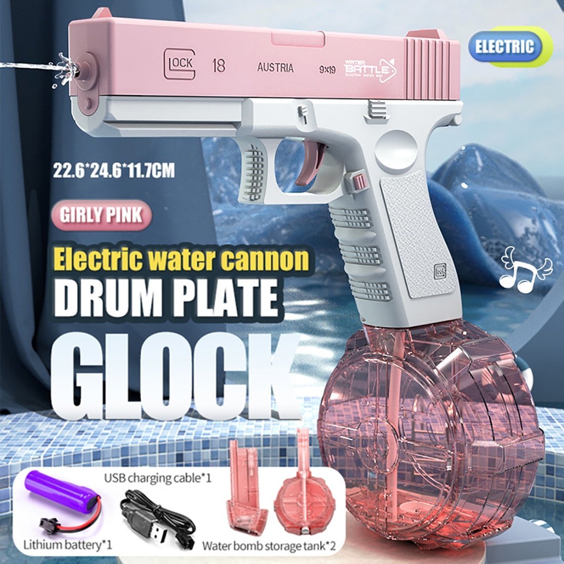 🎁Last Day Promotion SAVE 70% - 2023 New Glock Fast Shooting Water Gun(Buy 3 Free Shipping)