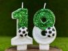 Creative football digital birthday candle