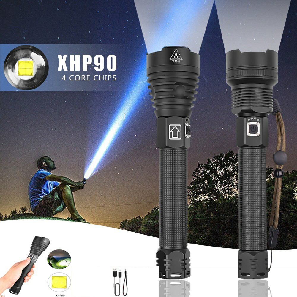 🔥Last Day Sale 70%OFF👍LED Rechargeable💡 Tactical Laser Flashlight 90000 High Lumens-Buy 2 Free VIP Shipping