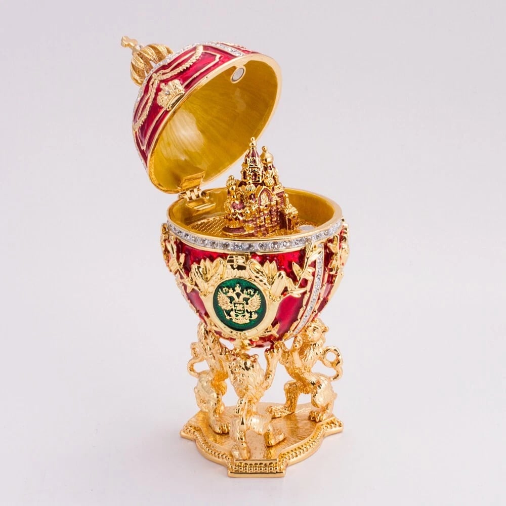 🎁TikTok Last Day Sale - 70% OFF🔥Red Lions Faberge Egg Music Box