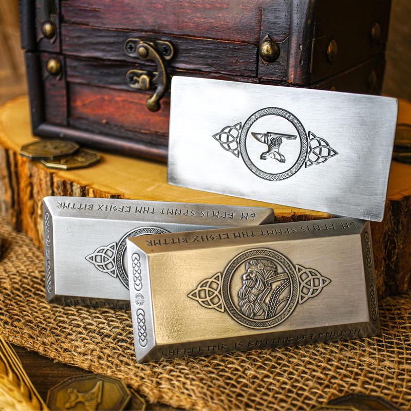 💖Last Day Sale 49% OFF-Dwarven Gold and Silver Bars Heavy RealisticProps for Tabletop RPGs & Larping Activities💎