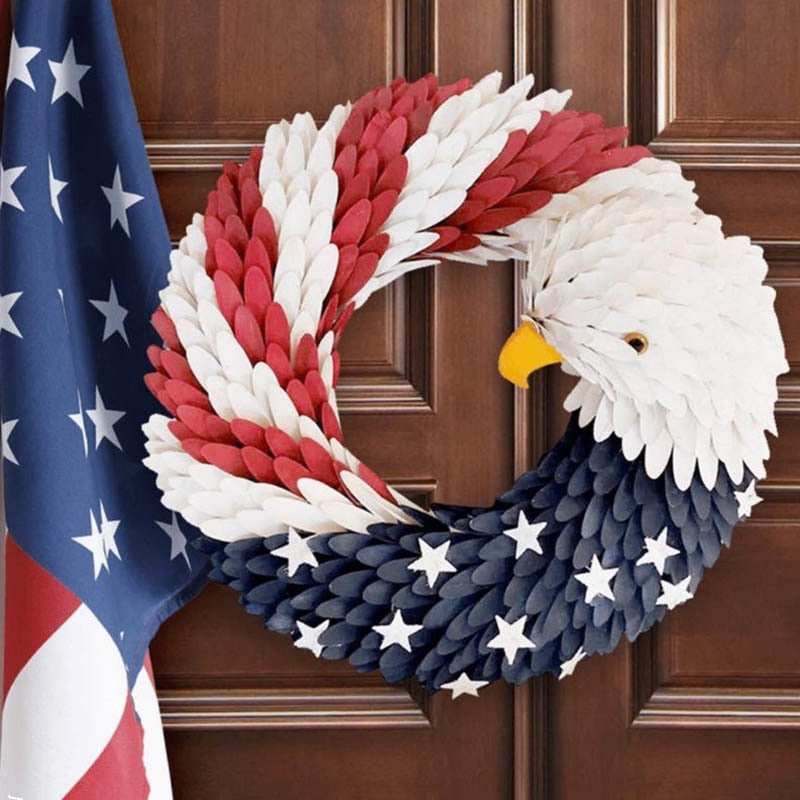 (🔥Last Day Promotion 50% OFF) Handmade American Eagle Patriot Wreath - Buy 2 Get Extra 10% OFF & Free Shipping