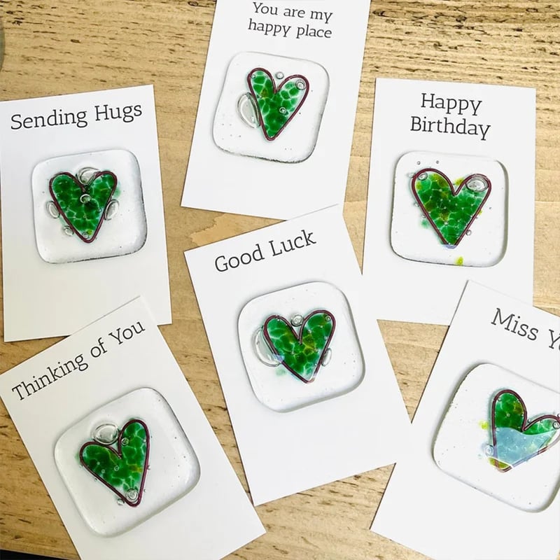 🔥Last Day 70% OFF - 💝Fused Glass Heart Pocket Token