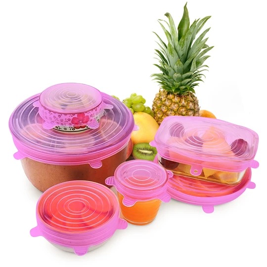 (⏰LAST DAY SALE--49% OFF) 🔥 Kitchen Reusable Silicone Stretch Lids (6 Piece Set)