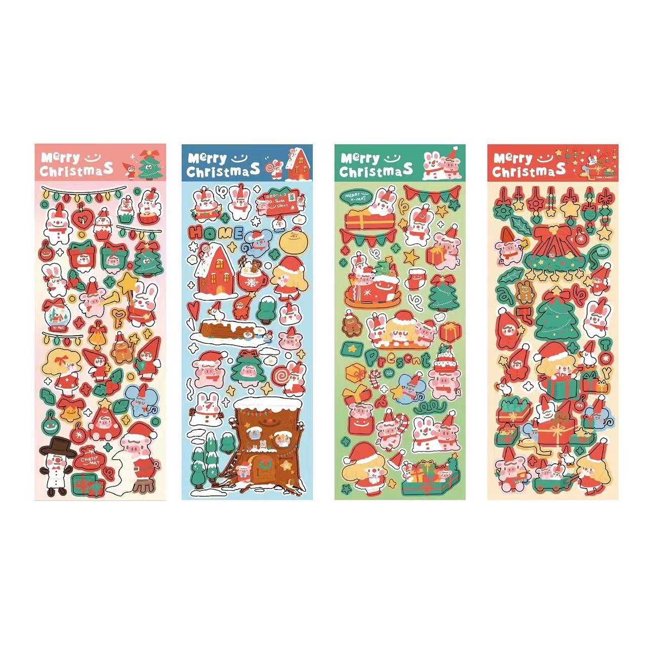 Christmas Stickers|Scrapbook Stickers|Sticker Sheet|Journal Stickers