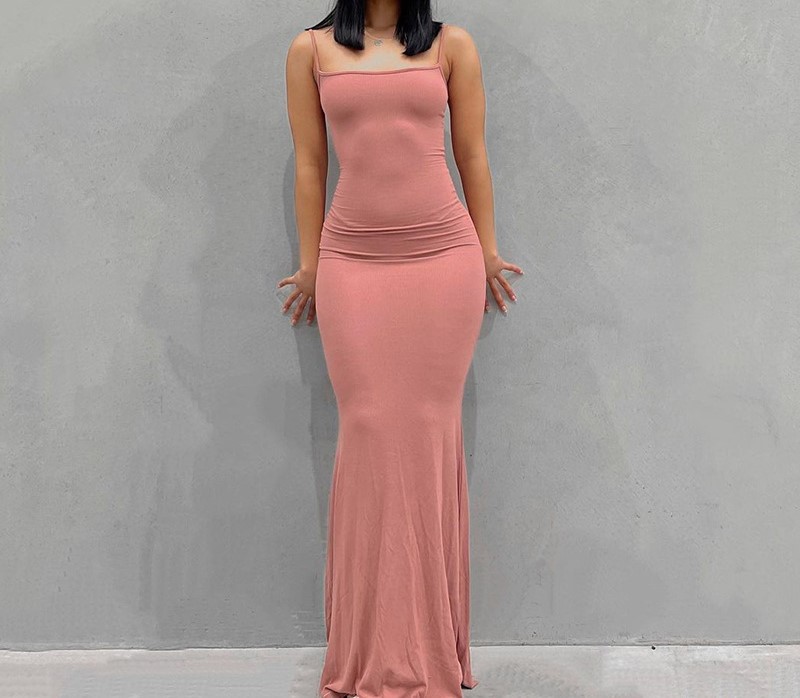 Last Day Promotion 50% OFF - 🔥Women's V Neck Halter Fishtail Bandage Bodycon Dress