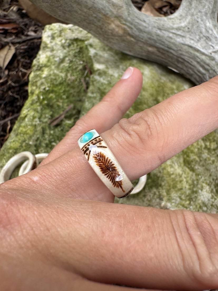 🔥LAST DAY 49% OFF—💍Hand Carved Antler Ring 🌏Made From Natural Shed Antlers