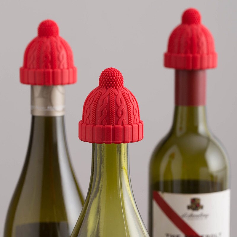 Christmas Pre-Sale 48% OFF - Beanie Cap Decorative Silicone Bottle Stopper(BUY 3 GET 1 FREE NOW)
