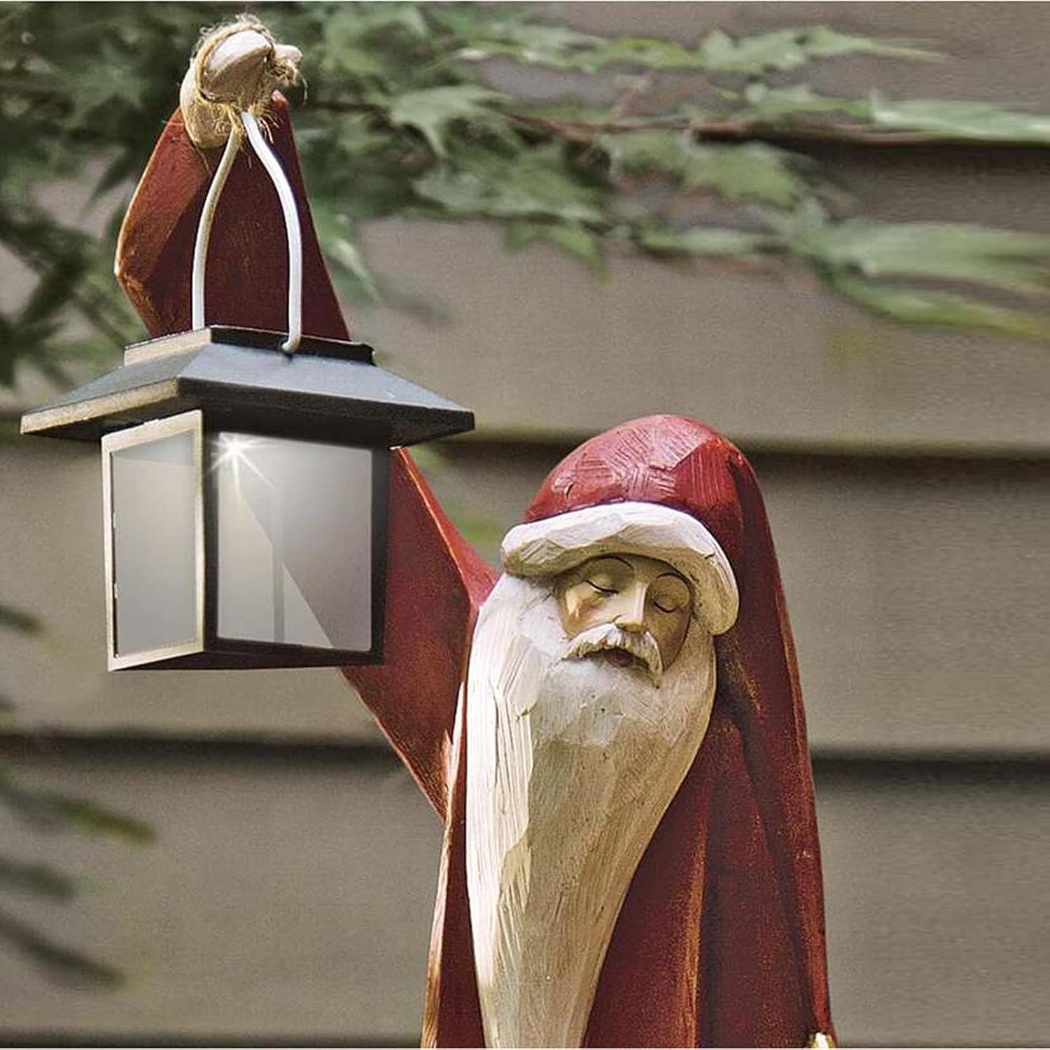 🔥Christmas Pre-Sale 50% OFF-🎄Santa and Snowman Sculpture with Solar Lantern