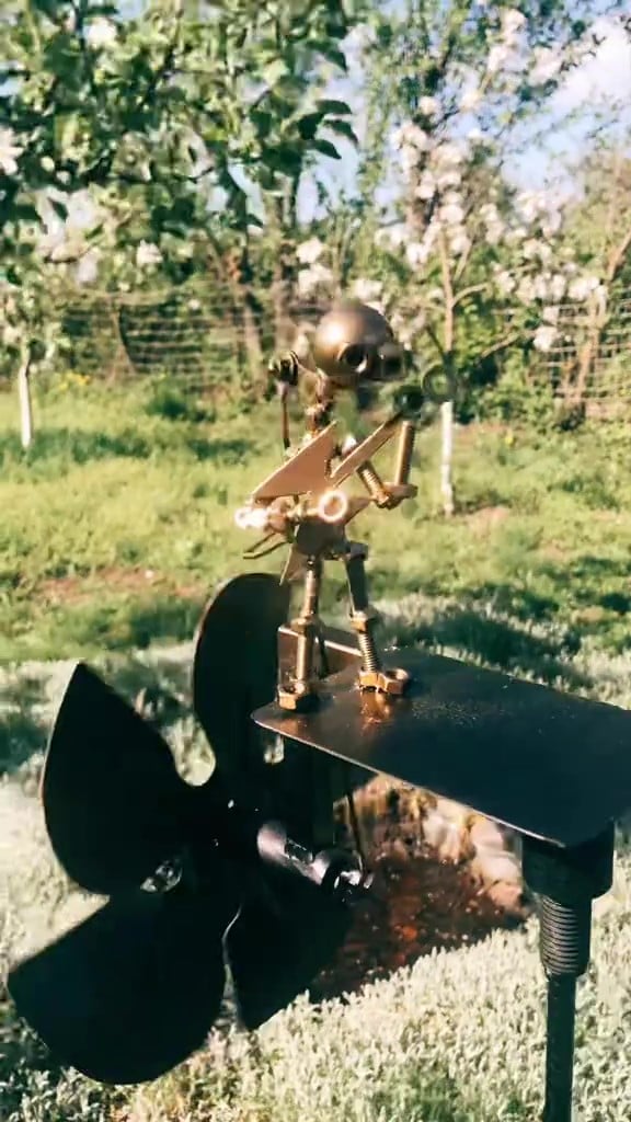 🥁🎸Handmade Metal Rock Band Windmill✨(Includes a 70CM Bracket)