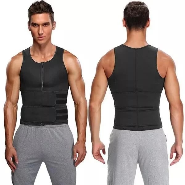 💥LAST DAY SALE 50% OFF💥Men Body Shaper Sauna Vest Double Belt💦