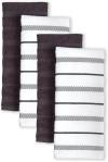 KitchenAid Albany Kitchen Towel 4-Pack Set, Grey/White, 16