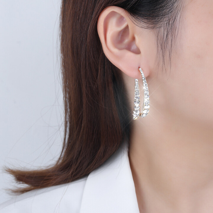 (🌲Early Christmas Sale- SAVE 48% OFF)Cross Curved Earrings✨ (Buy 3 Free Shipping)