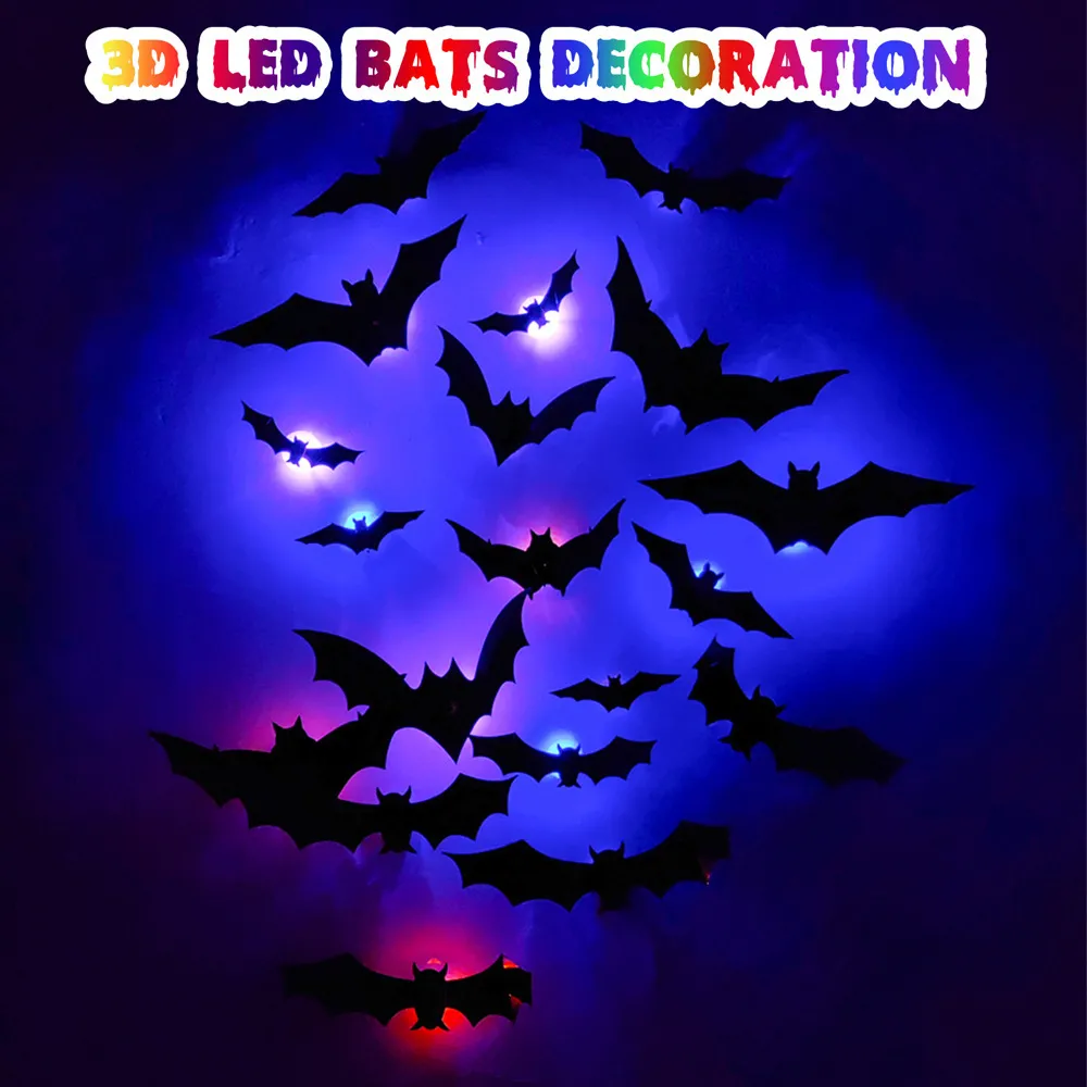 <strong>🔥Halloween Sale !!!</strong> 🦇3D LED Bat Halloween Lights