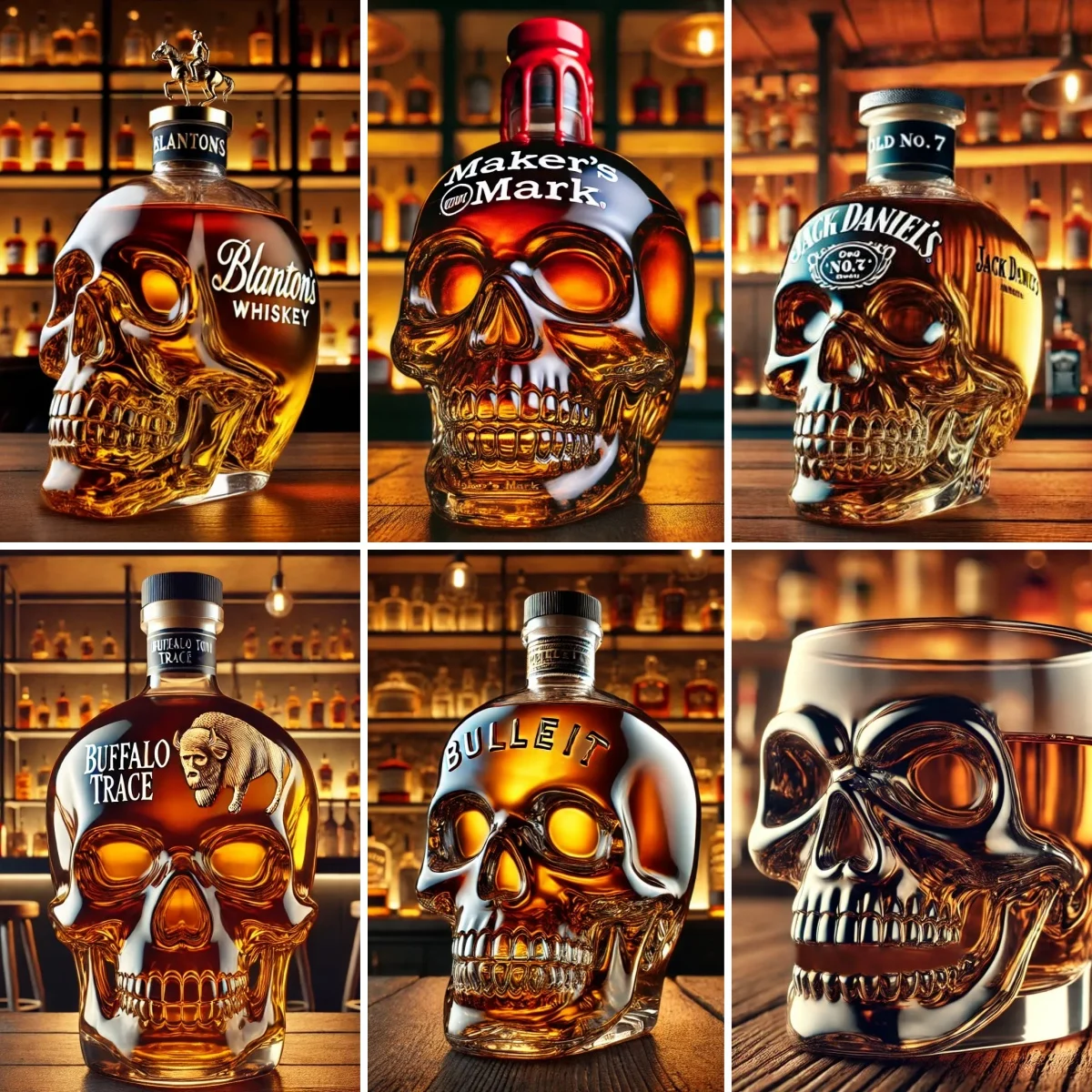 Handmade  Funny Whiskey Skull Bottle (BUY 2 GET FREE SHIPPING)