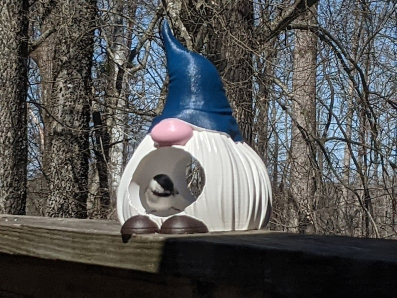 Gnome Bird Feeder -Handcrafted gift for garden & home