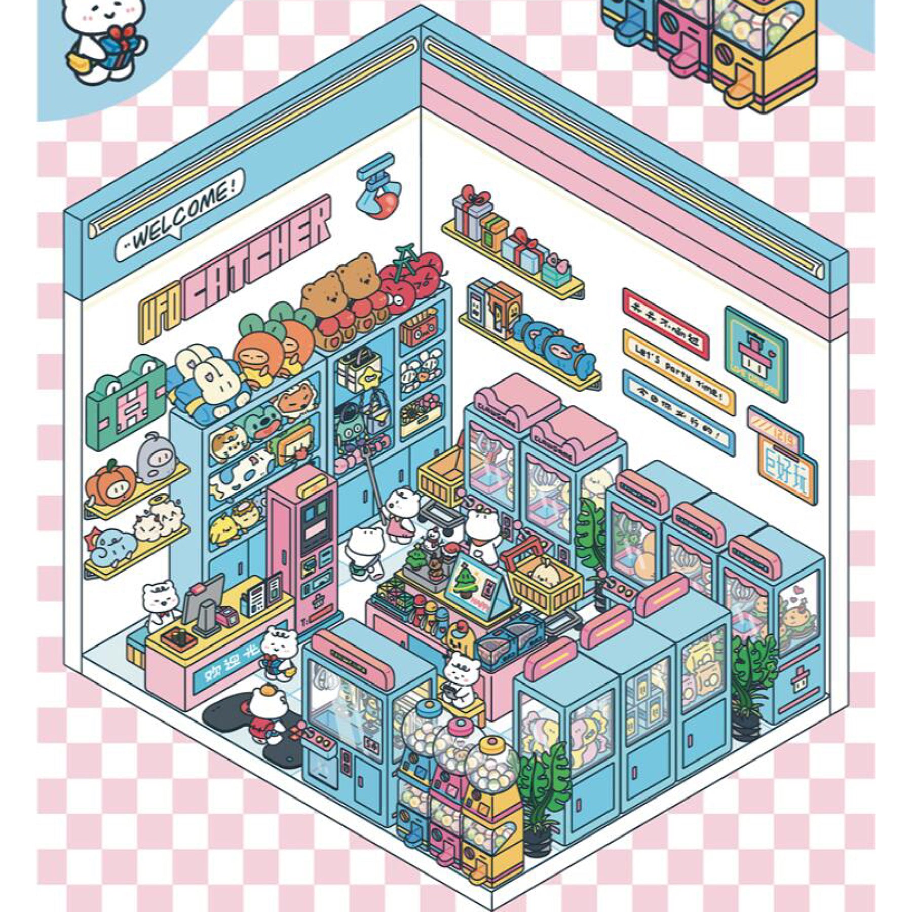 Shop Sticker Scenes! Create DIY Bookstore|Izakaya|Sweet Cake|Burger Shop|Hotpot Restaurant