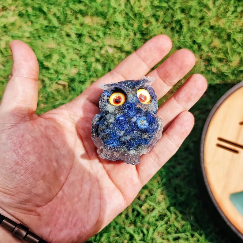 (🌲Hot Sale- SAVE 48% OFF) Natural Crystal Gemstone Owl, BUY 2 FREE SHIPPING