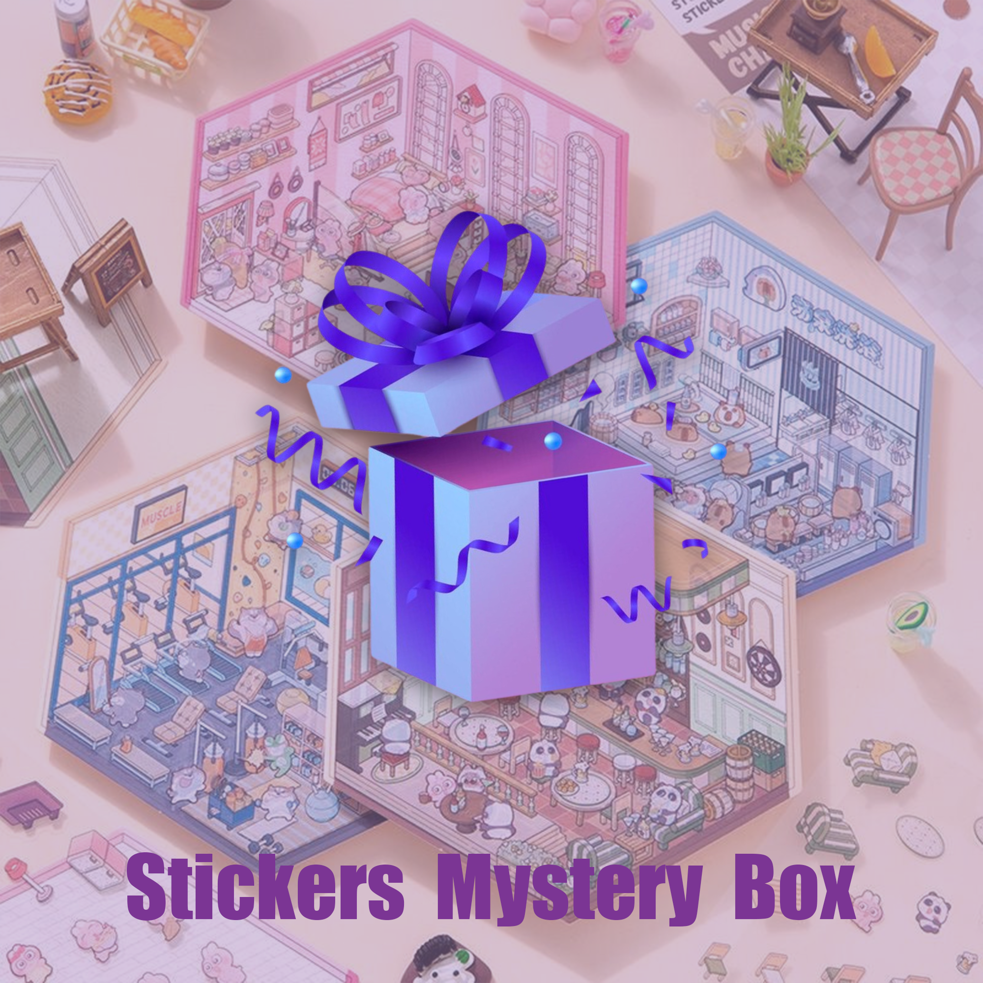 Miniature Stickers Scene Mystery Box