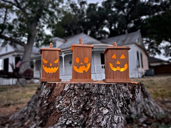 🎃Early Halloween Sale👻Handmade Wooden Halloween Glowing Lantern-BUY 2 FREE SHIPPING