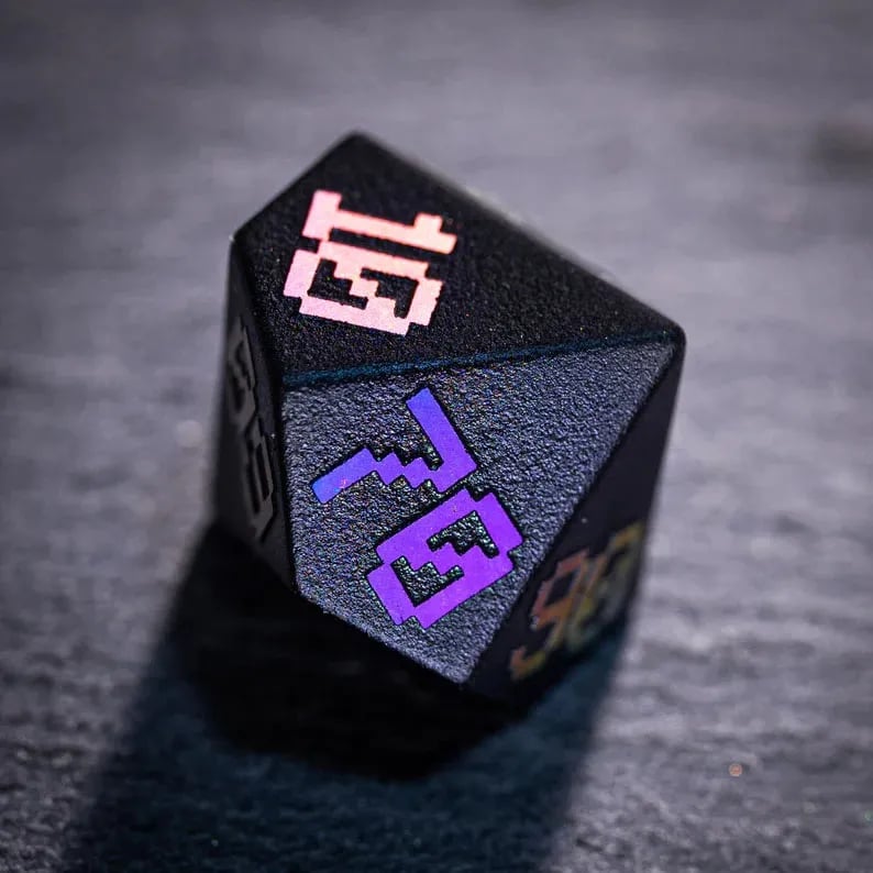 Obsidian Pixel Dice Set