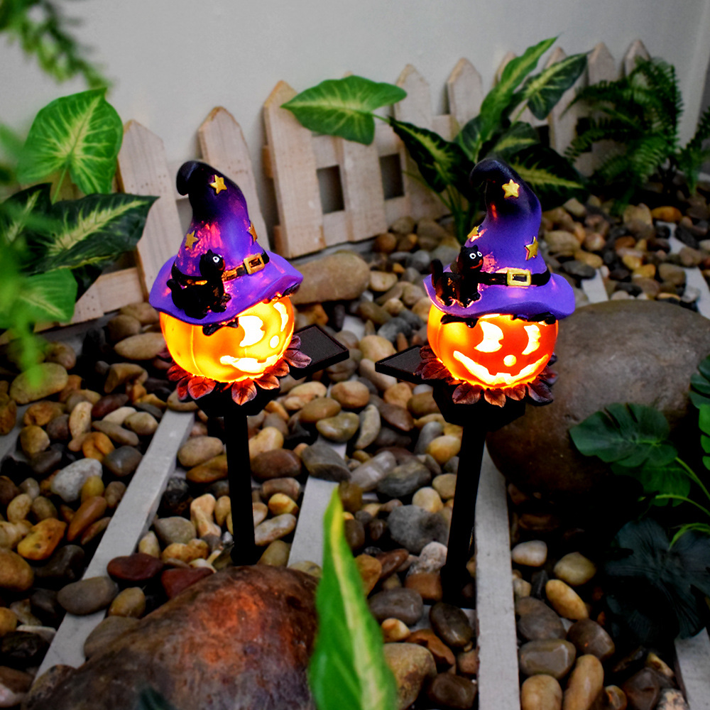 👻LED Solar Lights Stakes Resin Solar Powered Light Halloween Decor(Buy 2 Get Extra 6% Off && Free Shipping🎁)