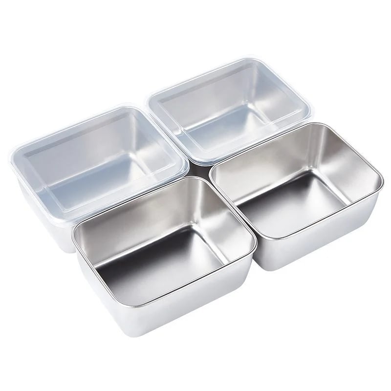 🔥Hot Sale 50% OFF🔥Stainless Steel Square Plate（With Lid）