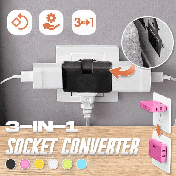 (🔥Christmas Promotion - Buy 3 Get 1 Free🔥) 180 Degrees Rotatable Socket Converter