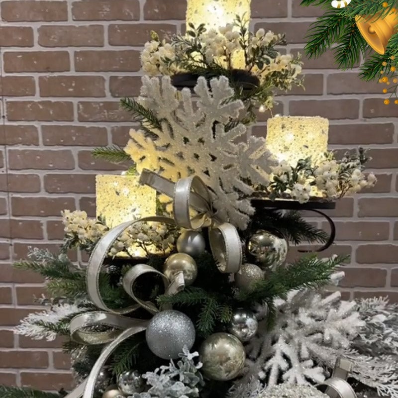 🎁TikTok Last Day Sale - 70% OFF🎄Triple Tree Topper Shelf for Christmas Tree