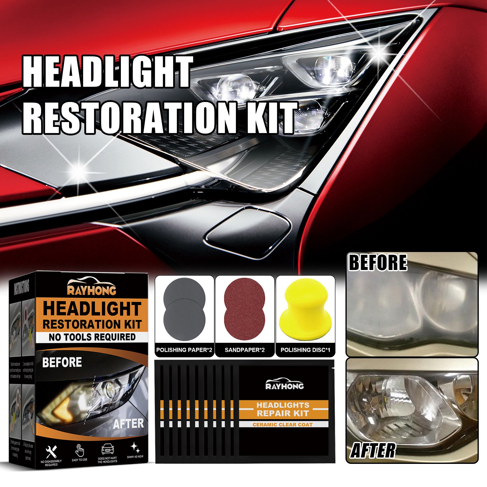 Tiktok Summer Sale🎉Ceramic Headlight Restoration kit