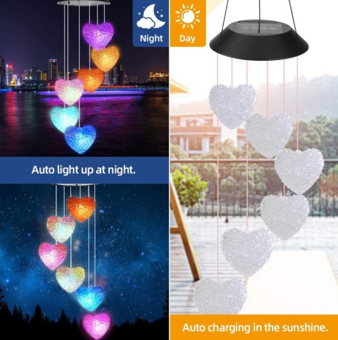 Mother's Day Limited Time Sale 70% OFF💓Patio Solar Hummingbird Wind Chimes Butterfly Landscape Lights