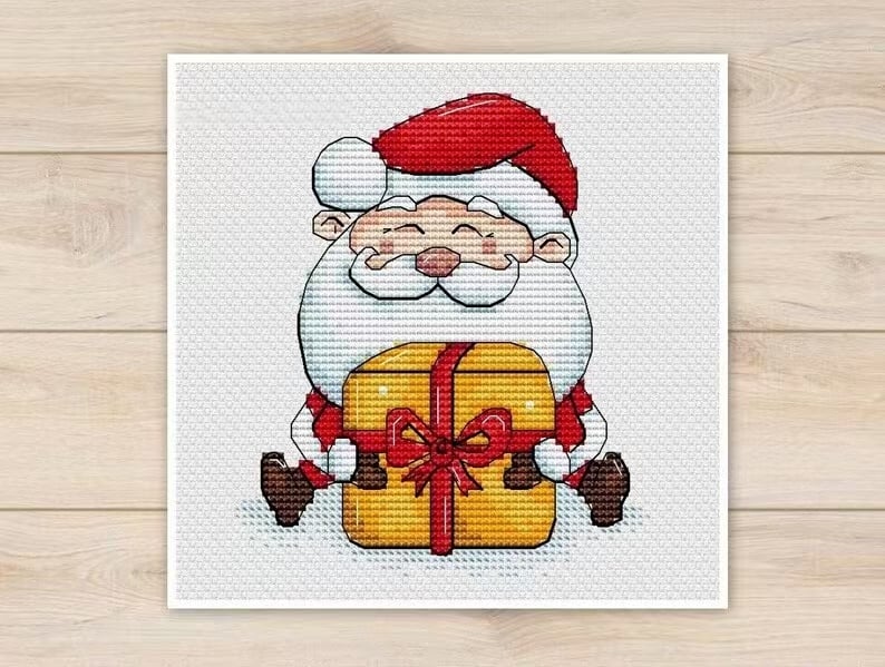 🔥Hot Sale 50% OFF-DIY Santa Cross Stitch Pattern Kit 🎄🧵