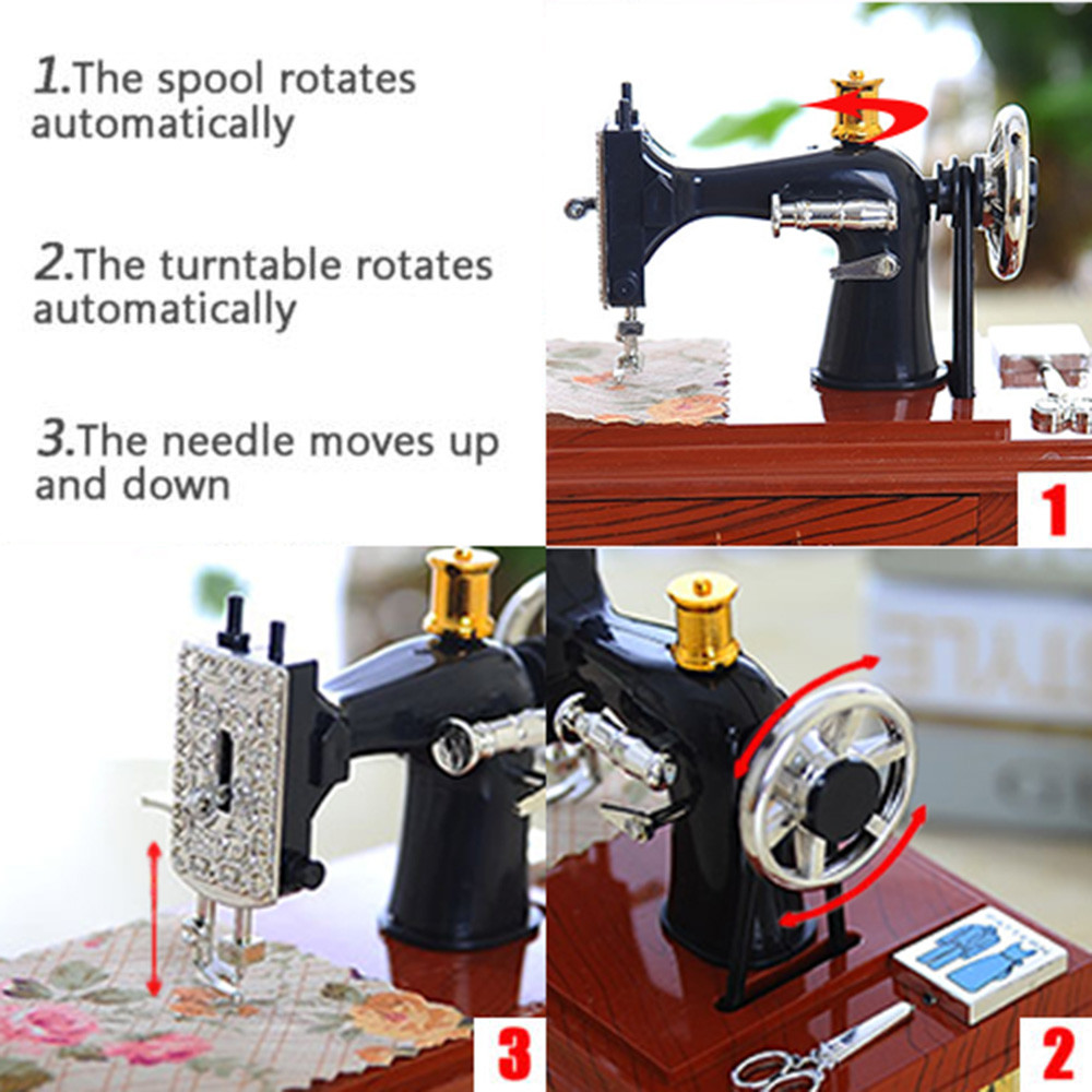 (Mother's Day Pre Sale- 50% OFF) Mini Sewing Machine Music Box-Buy 2 Free Shipping