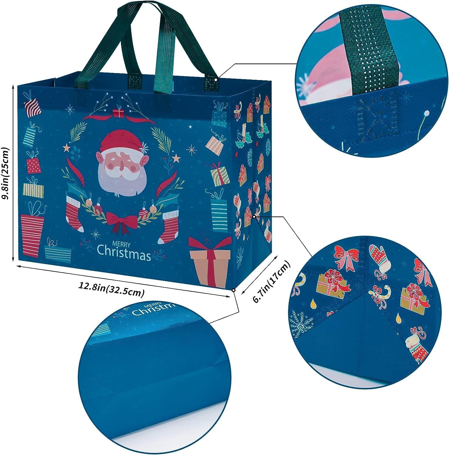 🔥Last Day Promotion 70% OFF🔥Christmas Gift Bags Large Reusable Tote Bags