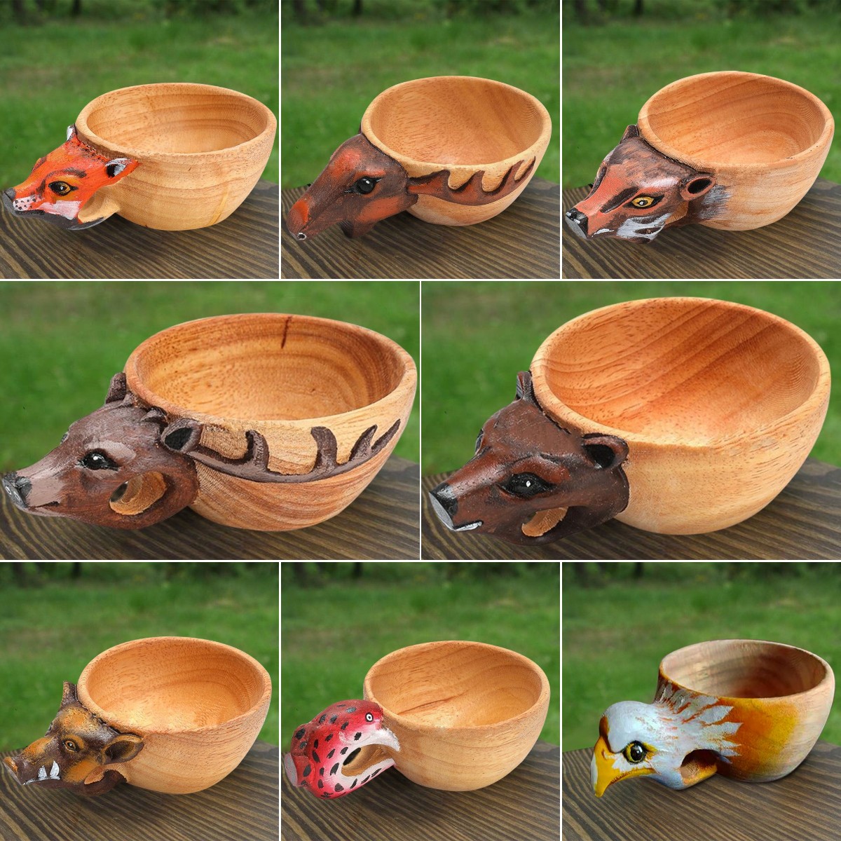 Animal Handmade Wooden Cup - Ready to Ship